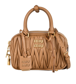 Small Arcadie Matelasse, Leather, Brown, MII, DB/S/L/K, 3*